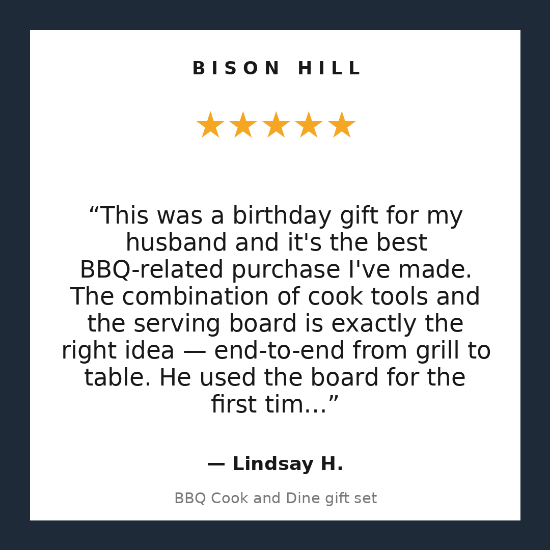 BBQ Cook and Dine gift set customer review