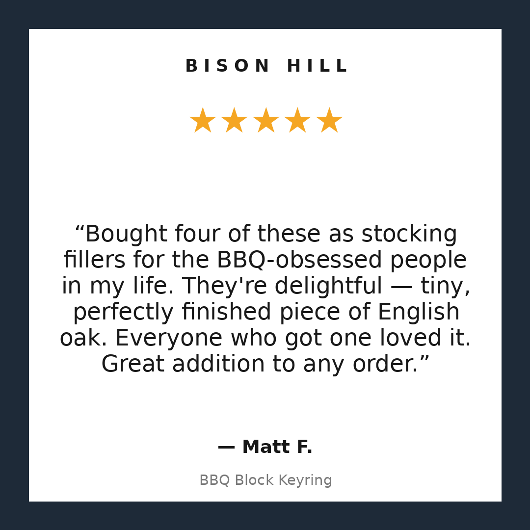 BBQ Block Keyring customer review