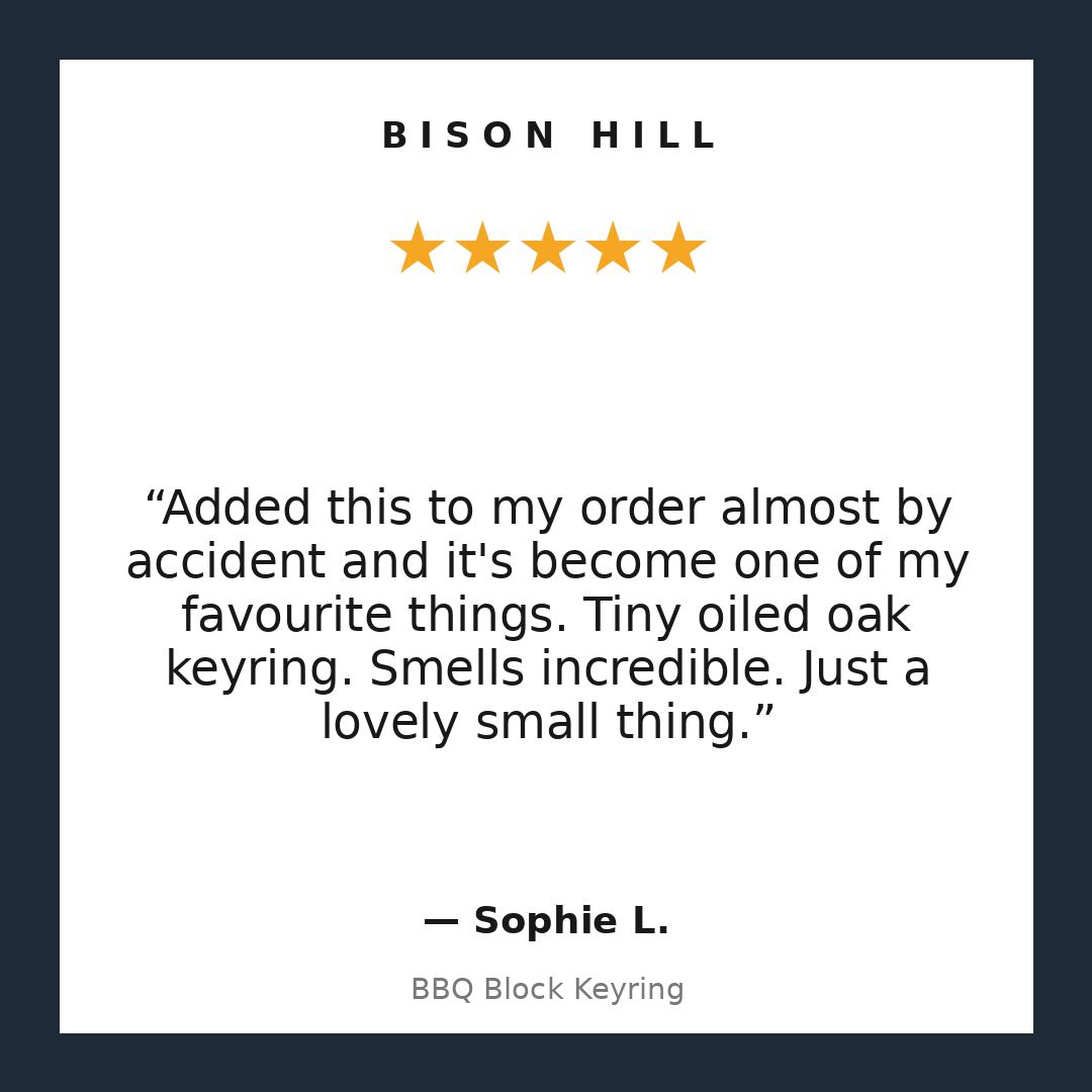 BBQ Block Keyring customer review