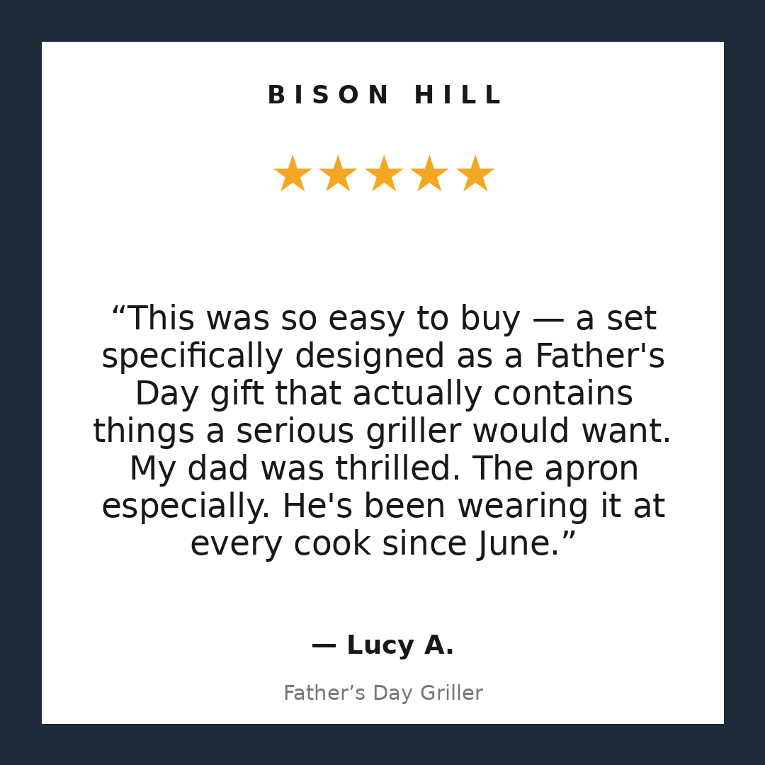 Father’s Day Griller customer review