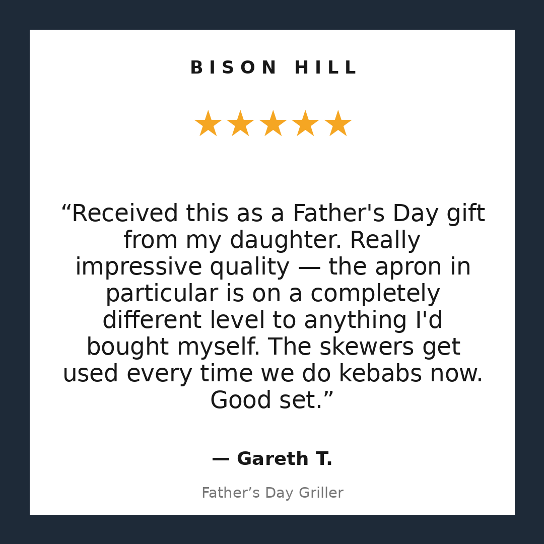 Father’s Day Griller customer review