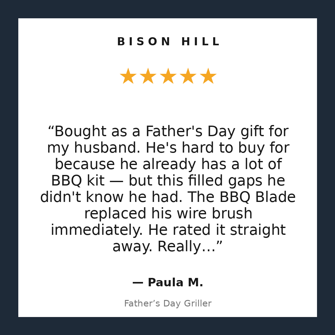 Father’s Day Griller customer review