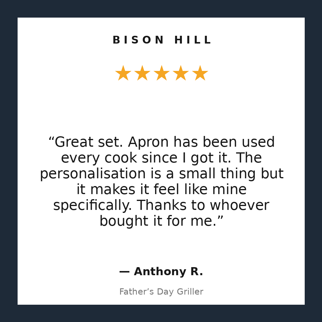 Father’s Day Griller customer review