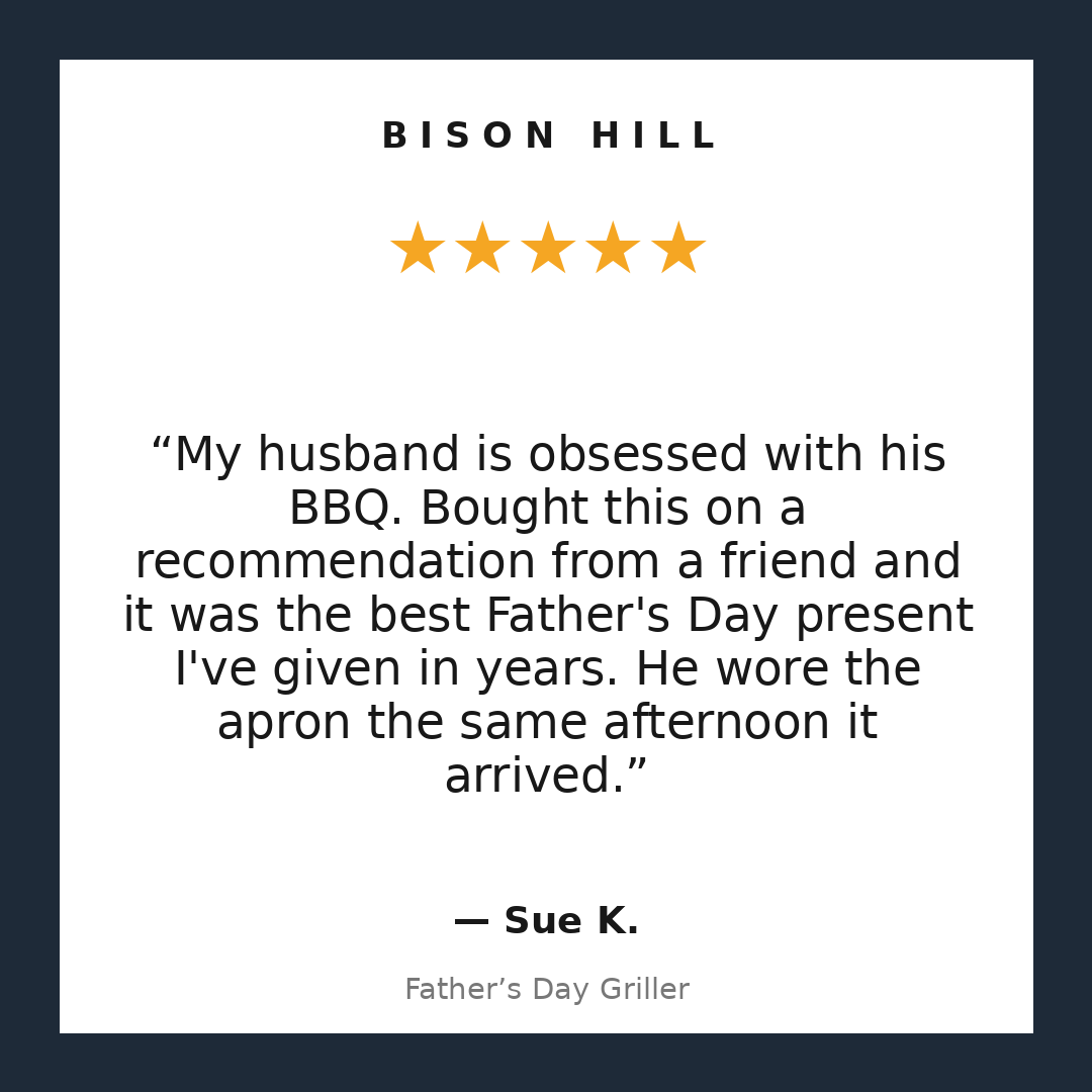 Father’s Day Griller customer review
