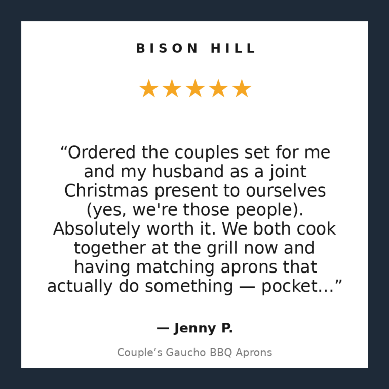 Couple’s Gaucho BBQ Aprons customer review
