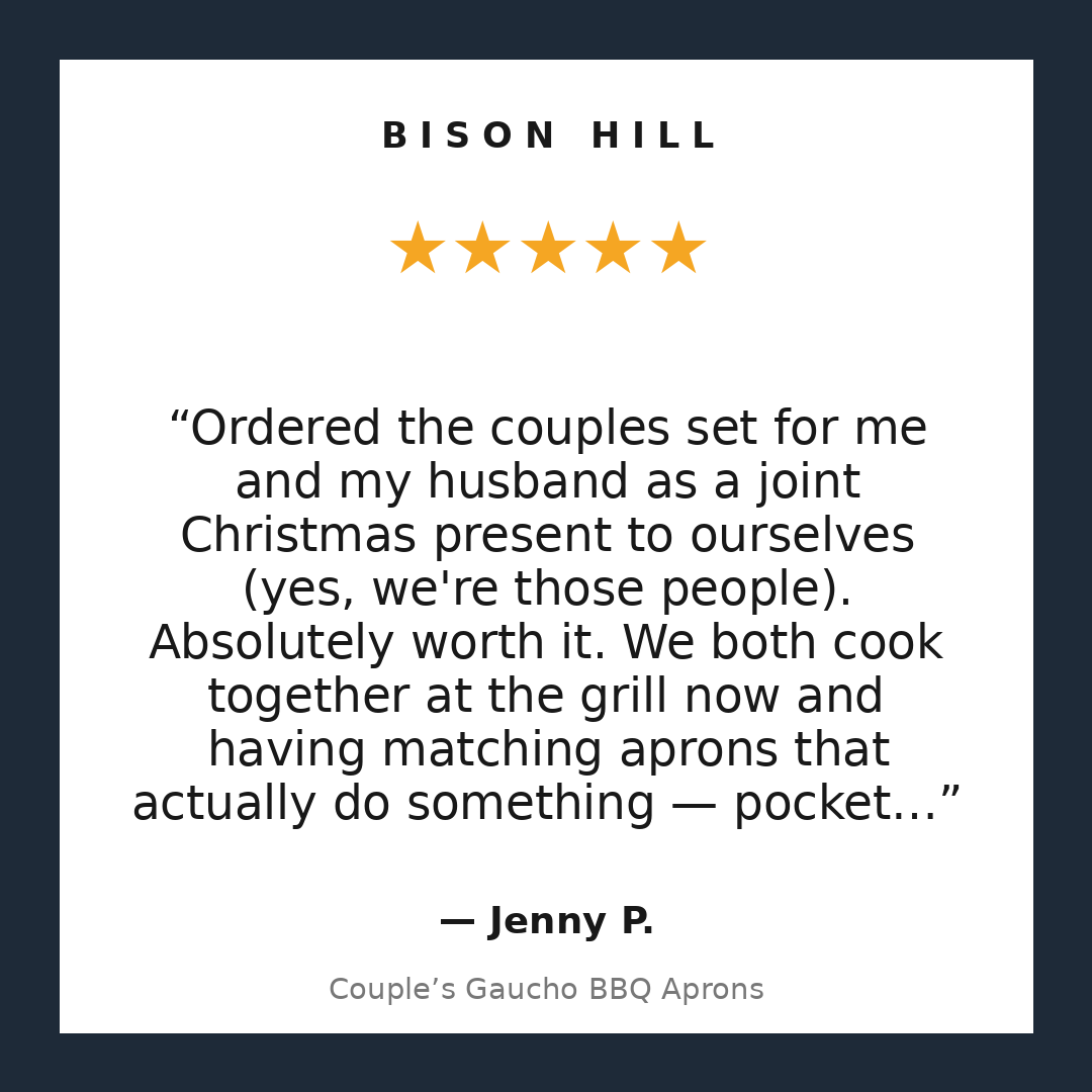 Couple’s Gaucho BBQ Aprons customer review