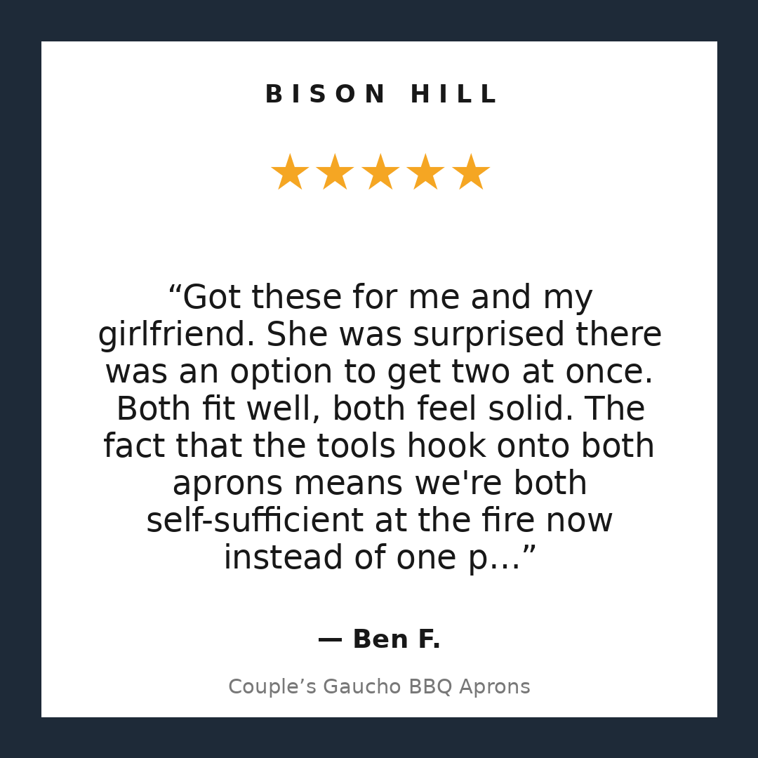 Couple’s Gaucho BBQ Aprons customer review