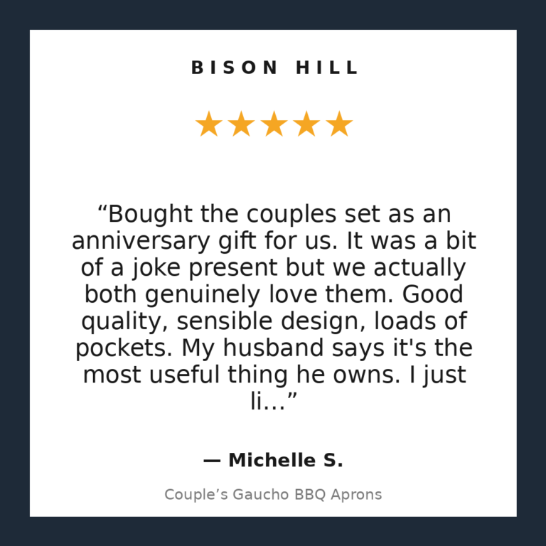 Couple’s Gaucho BBQ Aprons customer review