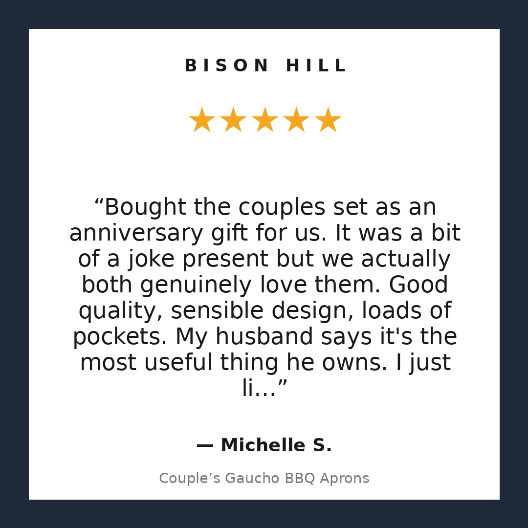 Couple’s Gaucho BBQ Aprons customer review