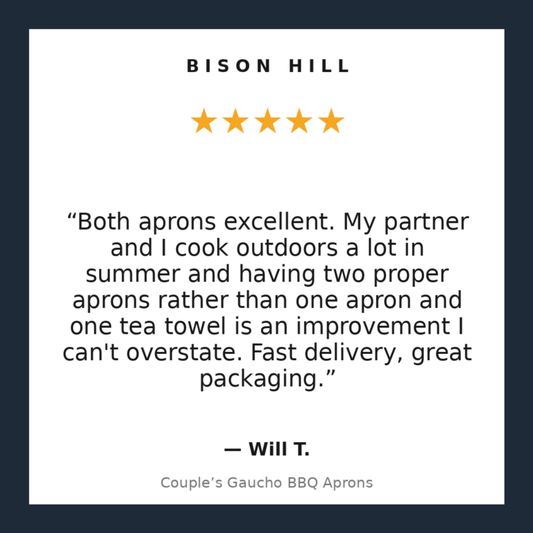 Couple’s Gaucho BBQ Aprons customer review