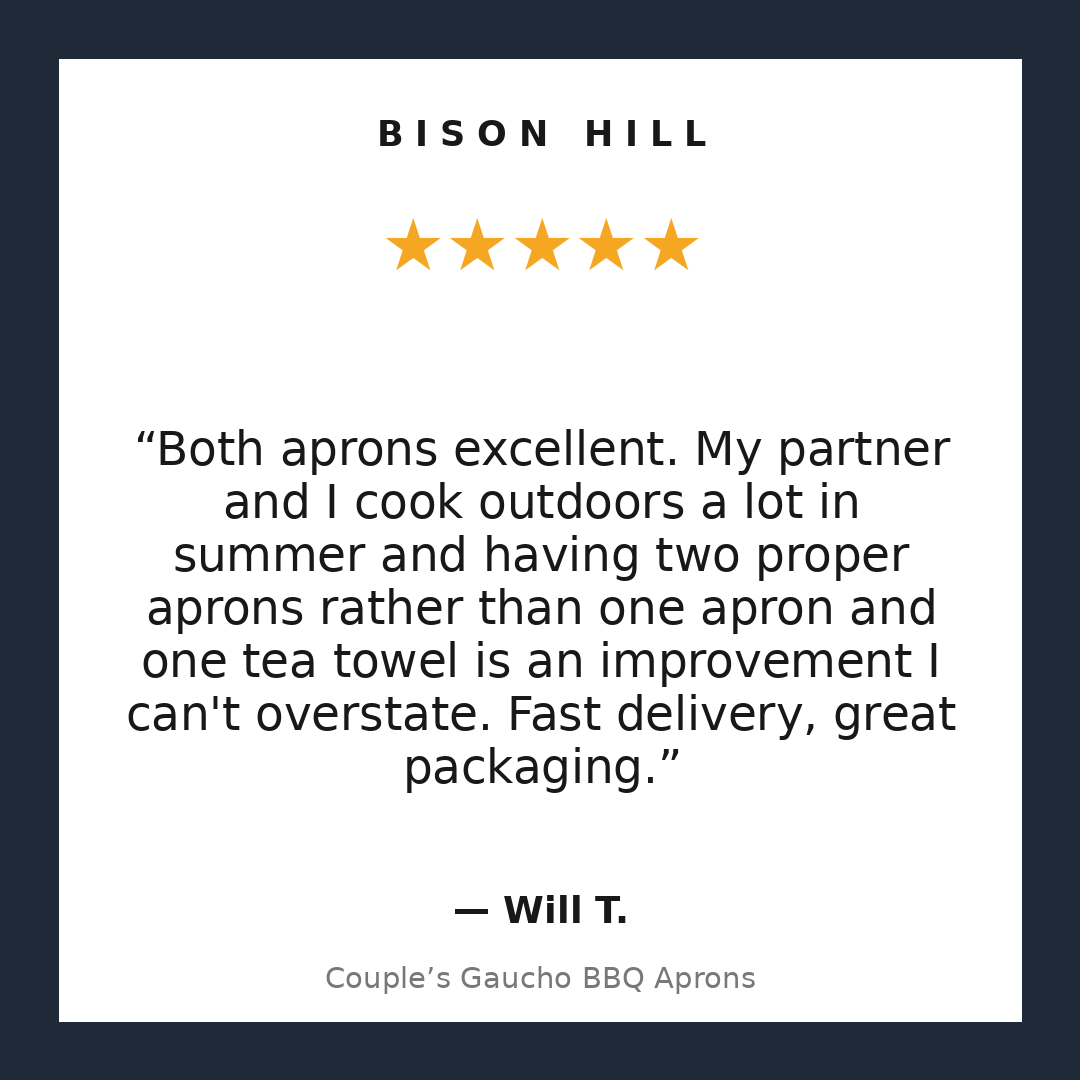 Couple’s Gaucho BBQ Aprons customer review