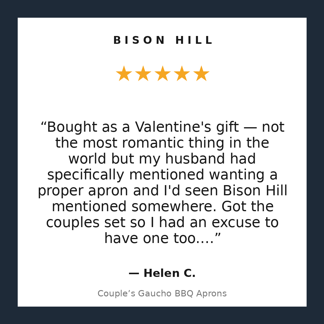 Couple’s Gaucho BBQ Aprons customer review