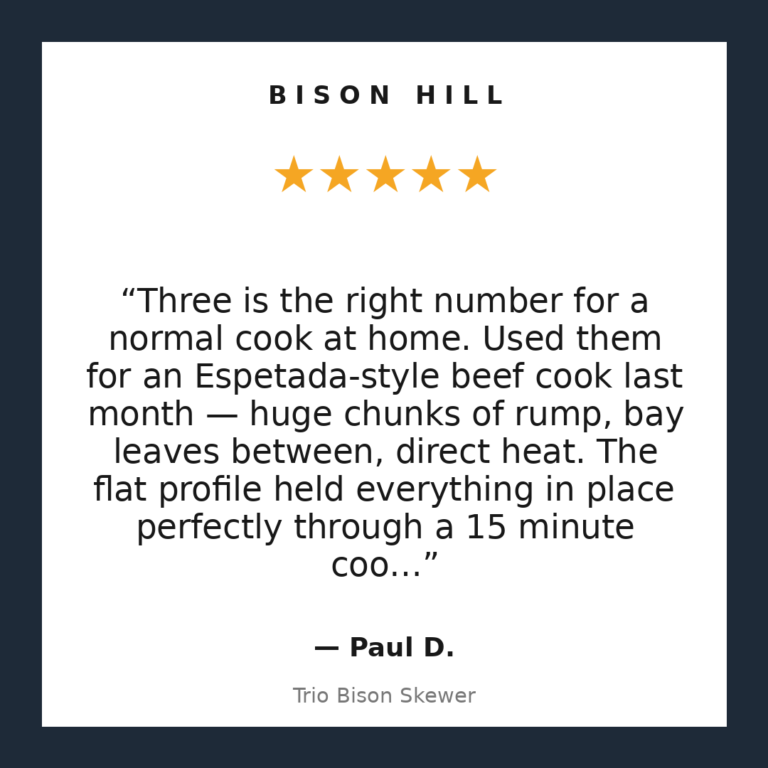 Trio Bison Skewer customer review