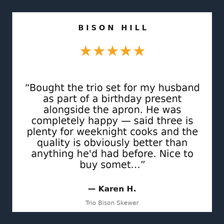 Trio Bison Skewer customer review