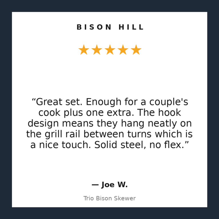 Trio Bison Skewer customer review
