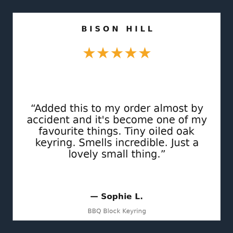 BBQ Block Keyring customer review