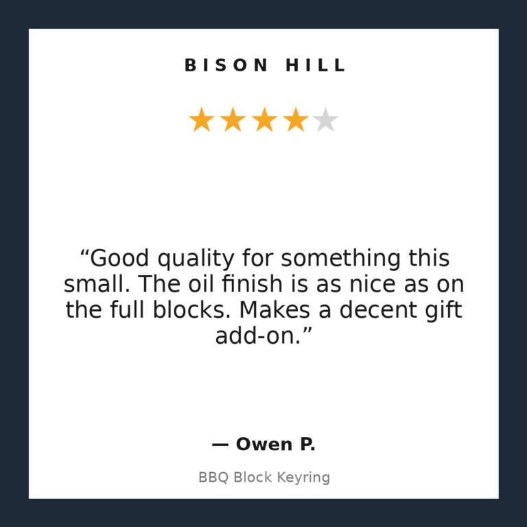 BBQ Block Keyring customer review