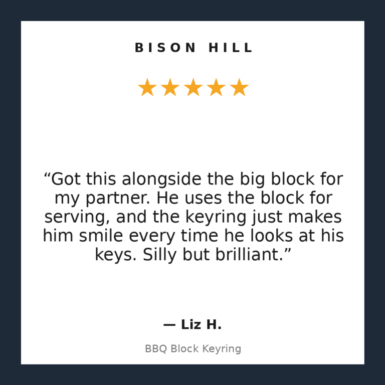 BBQ Block Keyring customer review