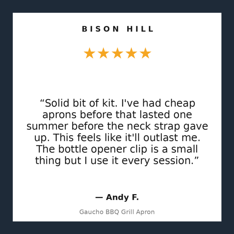 Gaucho BBQ Grill Apron customer review