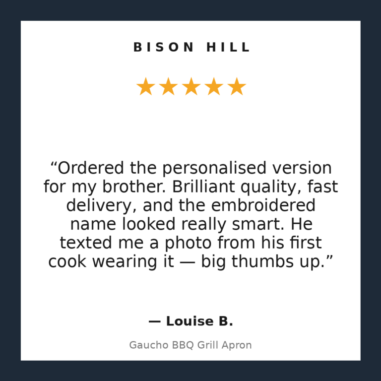 Gaucho BBQ Grill Apron customer review