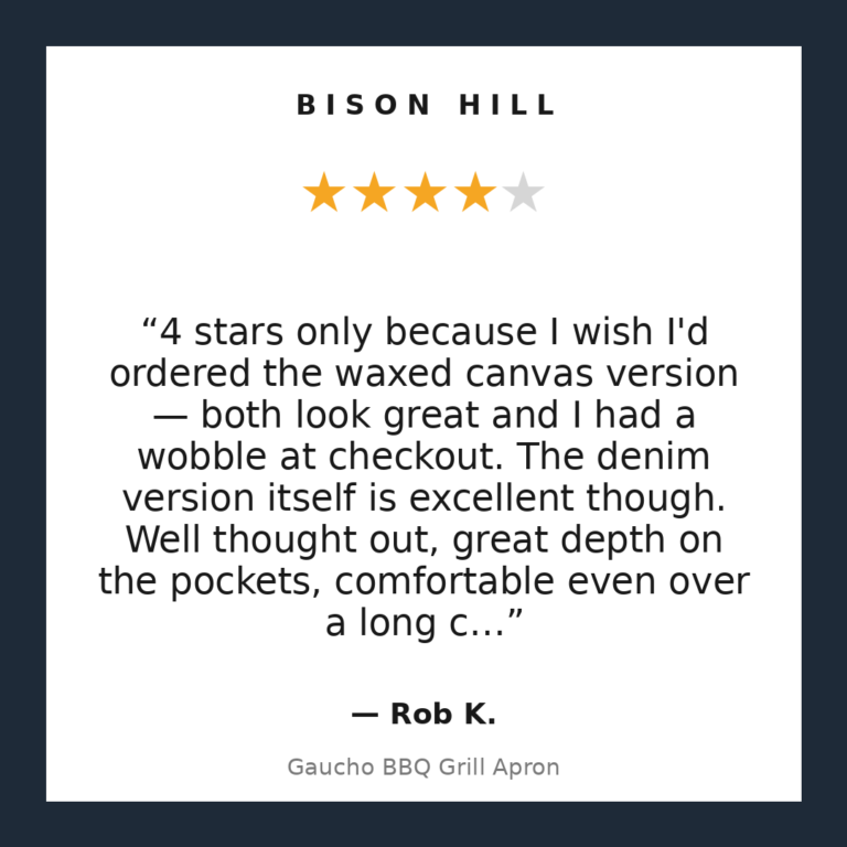 Gaucho BBQ Grill Apron customer review