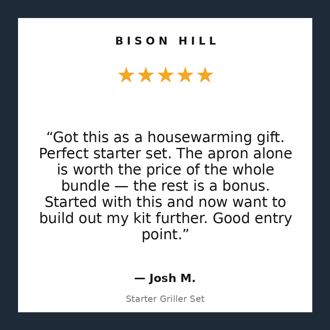 Starter Griller Set customer review