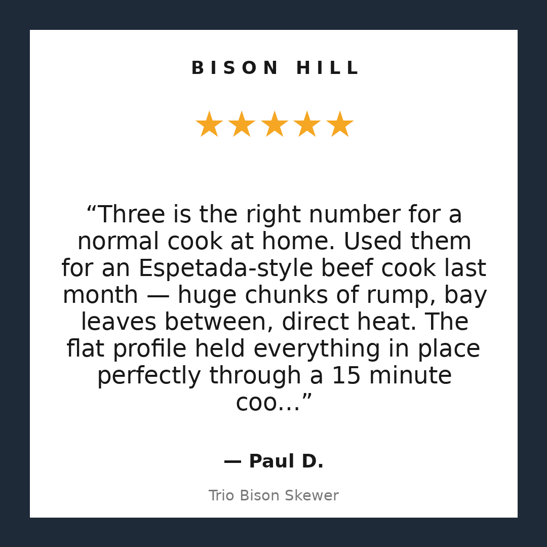 Trio Bison Skewer customer review