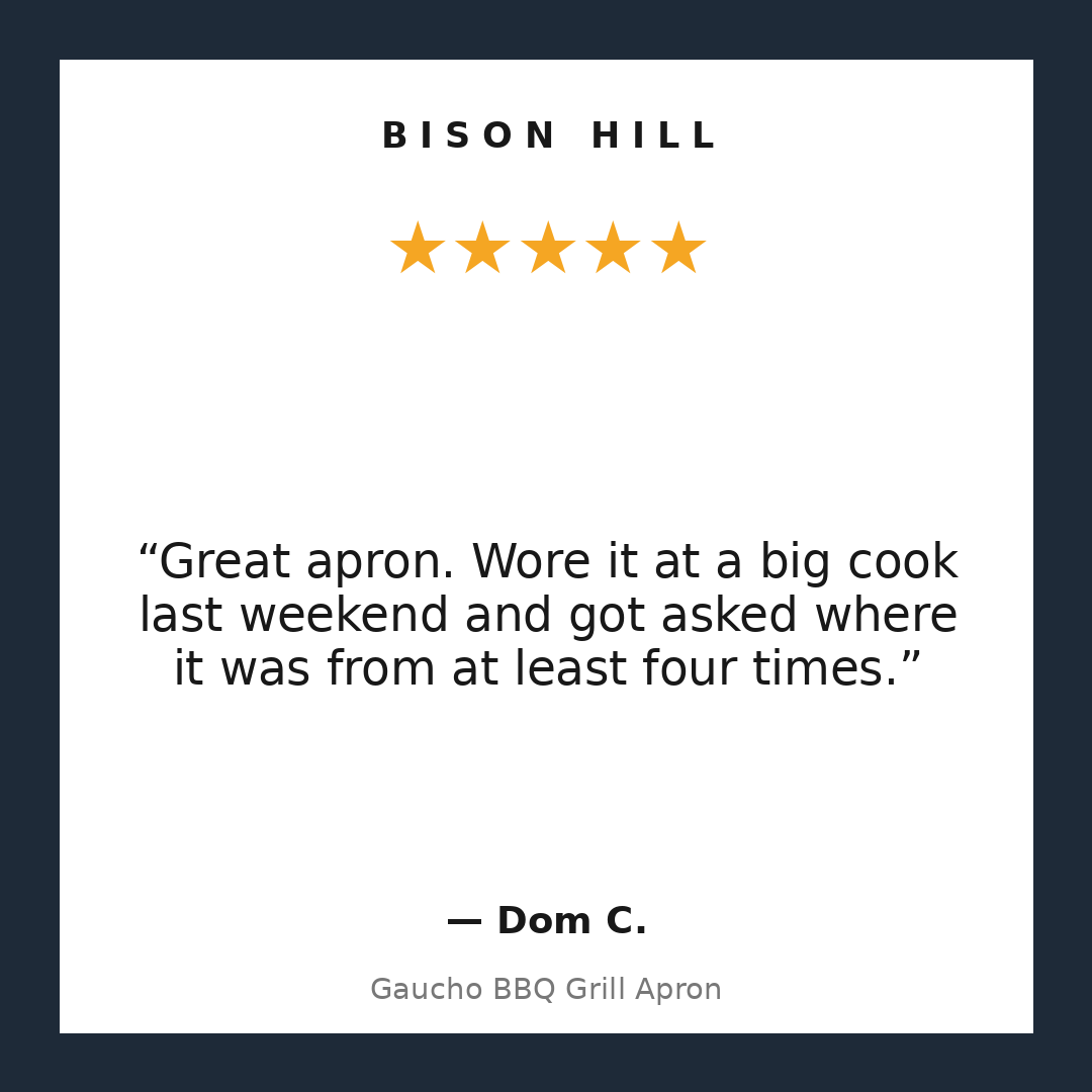 Gaucho BBQ Grill Apron customer review