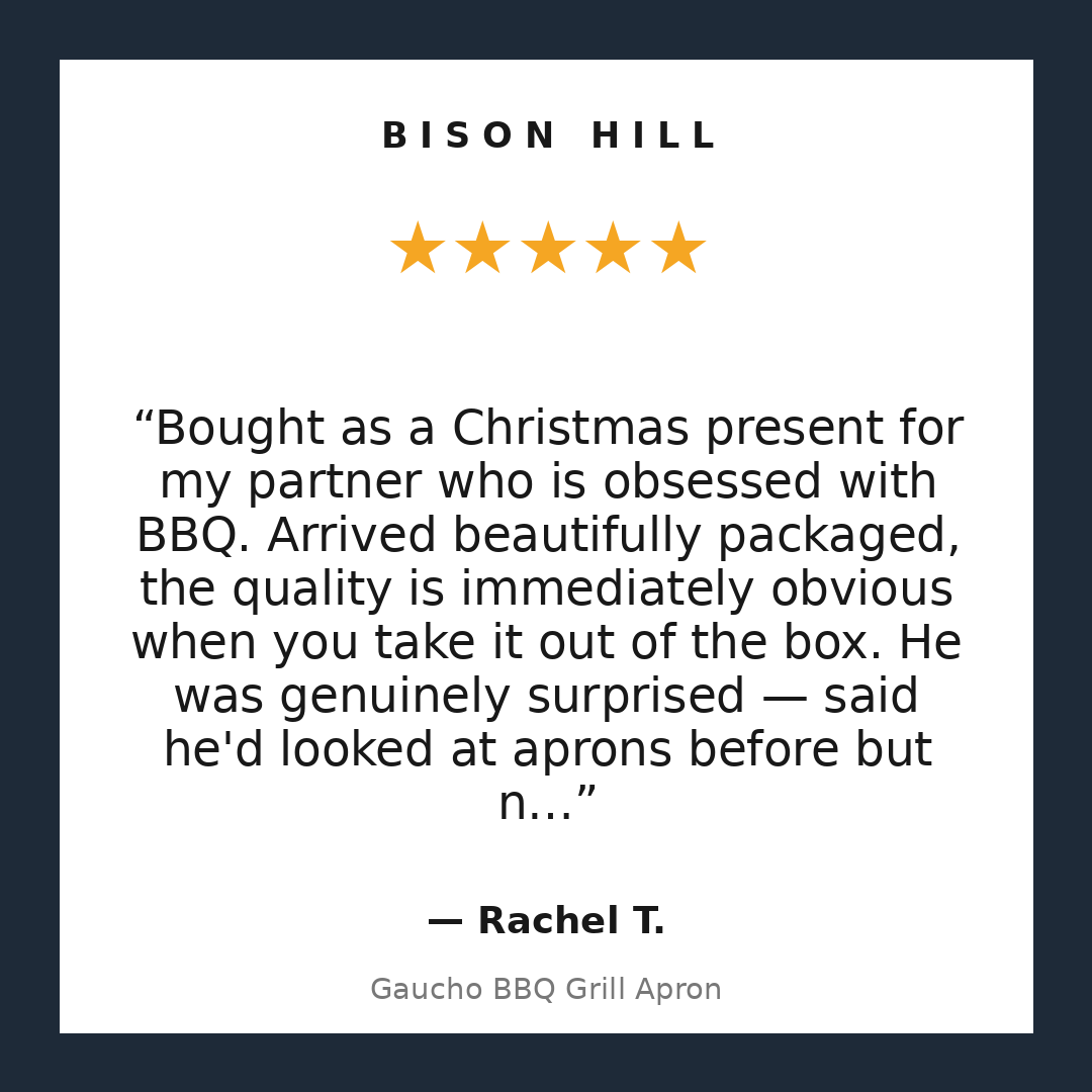 Gaucho BBQ Grill Apron customer review