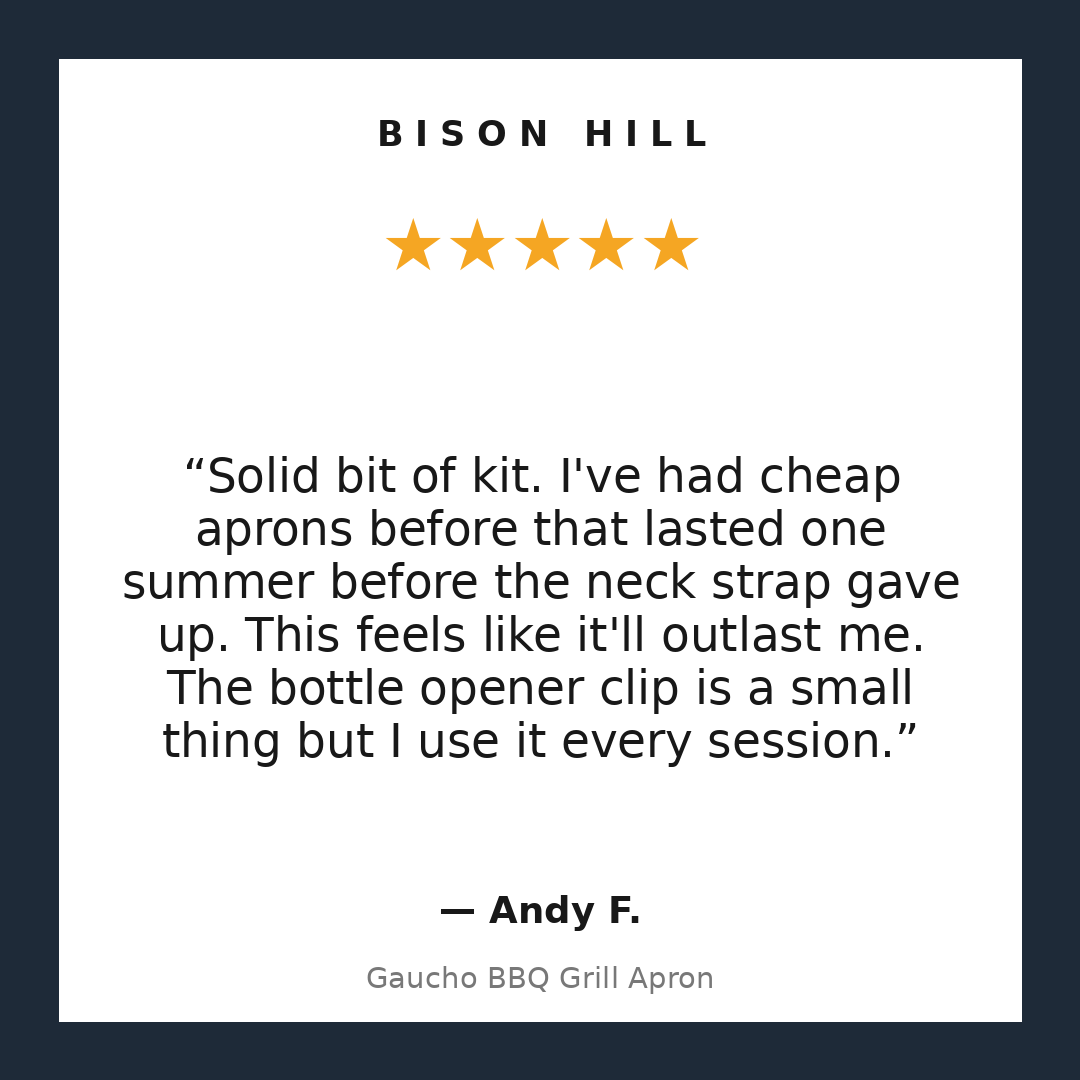 Gaucho BBQ Grill Apron customer review