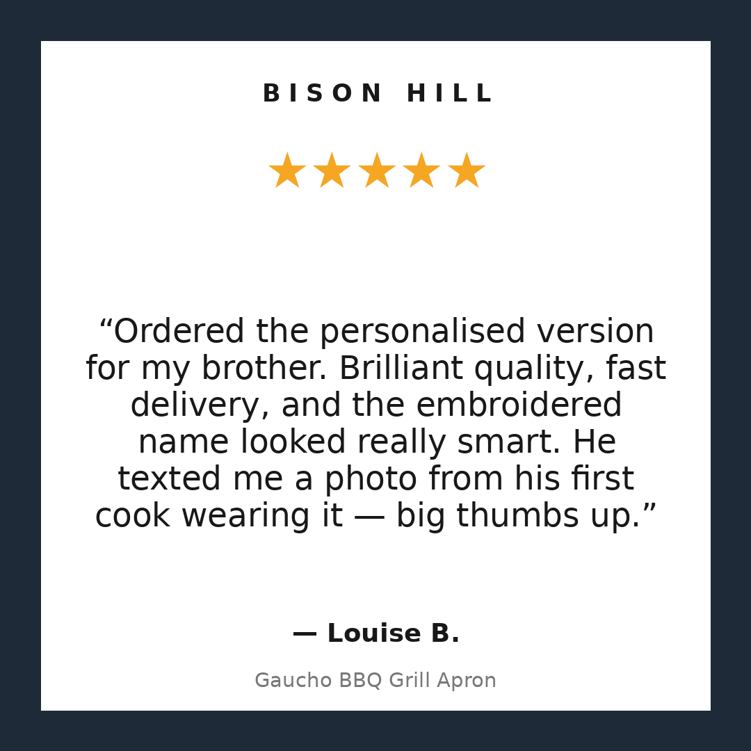 Gaucho BBQ Grill Apron customer review